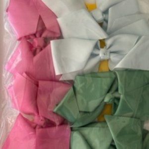 Bundle of (6) 4" Bows - 3 sets of Pigtails  B8208  Handmade NWT Boutique